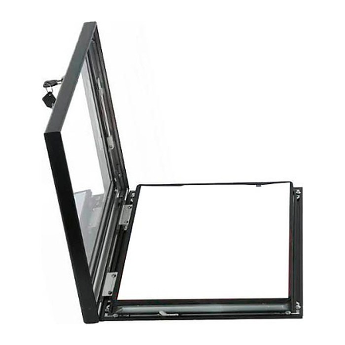 LMG Schaukasten grau 2x DIN A4 29,7 x 4,5 x 42,0 cm, 1 St.