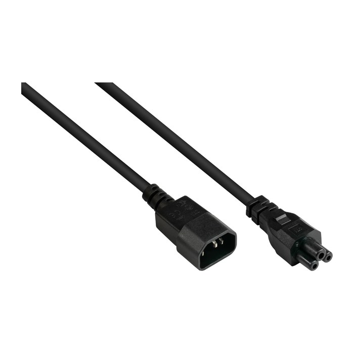 Good Connections Kaltgeräteverlängerung an C5 schwarz 1m