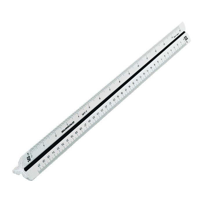RUMOLD Dreikantmaßstab Architekt 4 30,0 cm, weiß
