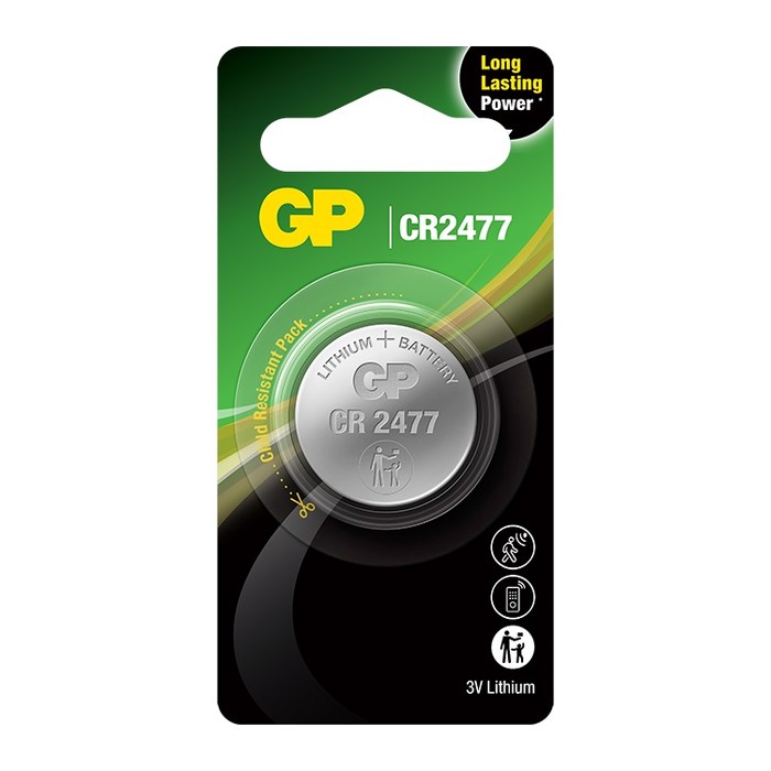 GP Knopfzelle CR2477 Lithium 3,0 V, 1 St.