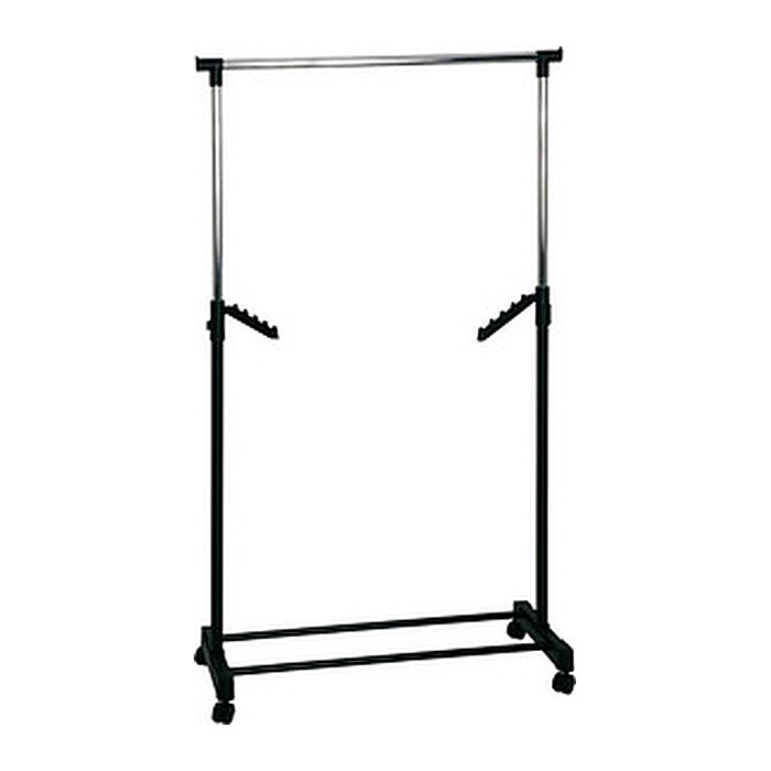 HAKU Möbel Rollgarderobe 44534 schwarz Metall 81,0 x 100,0-177,0 cm, 1 St.
