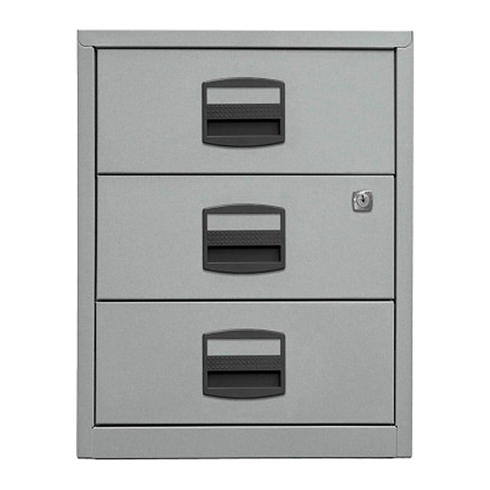 BISLEY Home Rollcontainer silber 3 Auszüge 41,3 x 40,0 x 52,8 cm