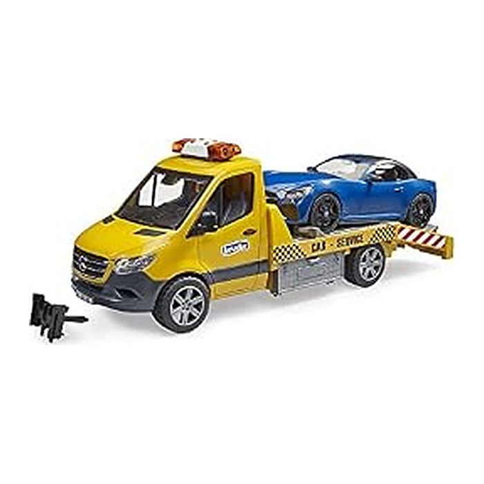 bruder MB Sprinter Autotransporter mit Light & Sound Modul und Roadster 02675 Spielzeugauto