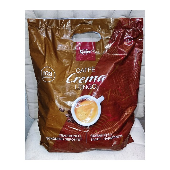 Käfer Caffè Crema Lungo Kaffeepads, Arabica- und Robustabohnen 108 St.