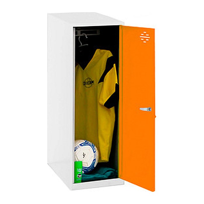 Simonrack Spind SIMONLOCKER DISM SINGLE weiß, orange 8425437116629, 1 Schließfach 30,0 x 50,0 x 91,5 cm