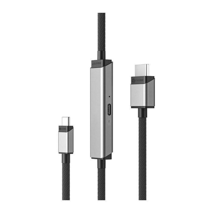Alogic Adapterkabel USB-C -> HDMI mit 100W PD M/M 2m spacegr