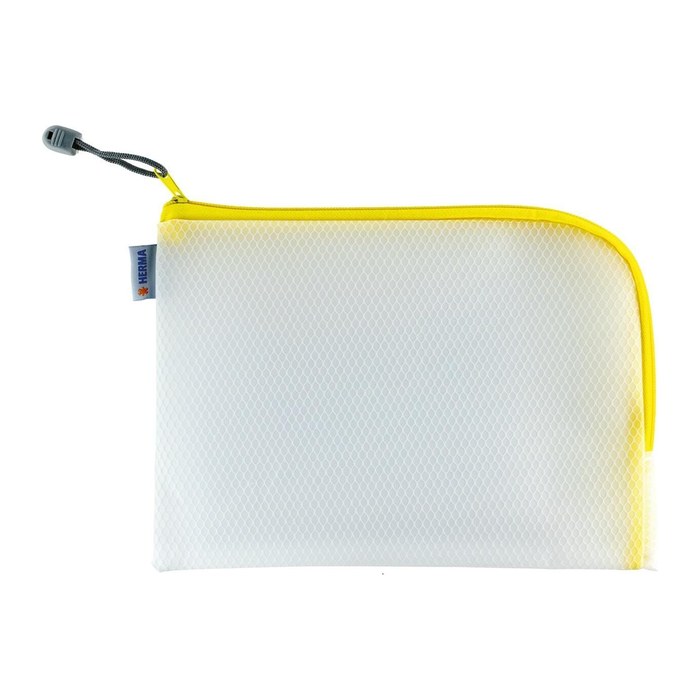 HERMA Reißverschlussbeutel DIN A5 transparent/gelb, 1 St.