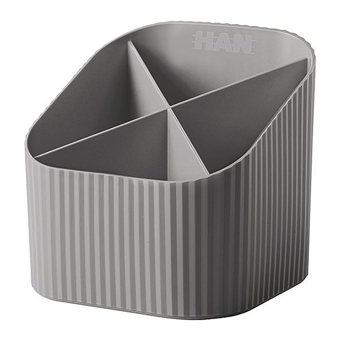 HAN Stiftehalter X-LOOP grau Polypropylen 4 Fächer 11,1 x 12,1 x 10,6 cm