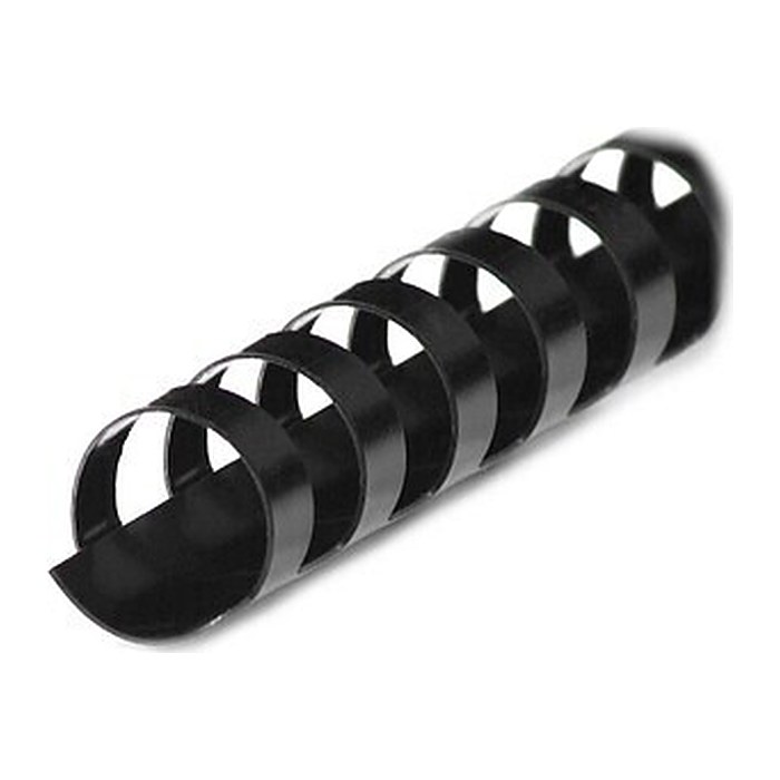 LMG Kunststoffbinderücken schwarz für 85 Blatt, 100 St.