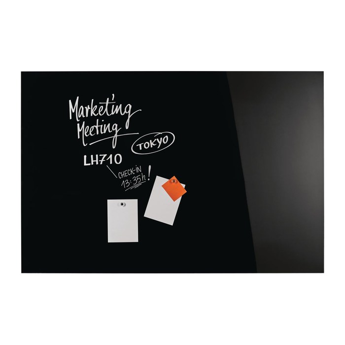 magnetoplan Glas-Magnettafel 150,0 x 100,0 cm tief-schwarz