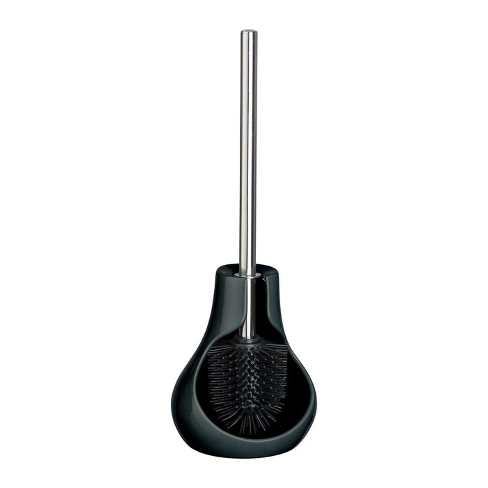 WENKO WC-Garnitur Drop Neo schwarz Stein, 1 St.