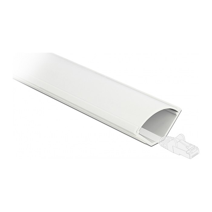 DELOCK Eckkanal selbstklebend 43 x 23 mm - Länge 1 m weiß