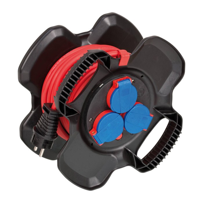 Brennenstuhl Gummi-Kabeltrommel X-Gum 10m Kabel IP44 3x