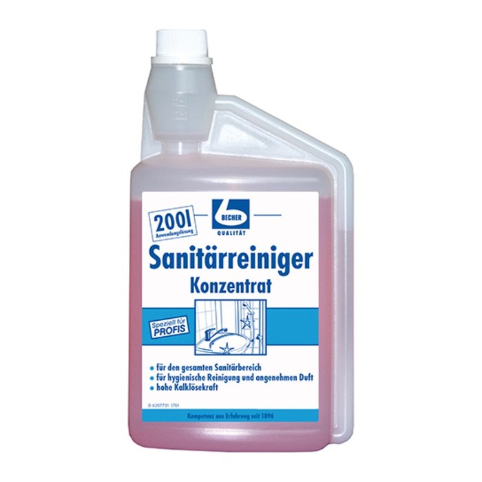 DR.BECHER Sanitärreiniger Konzentrat Badreiniger 1 l, 1 St.