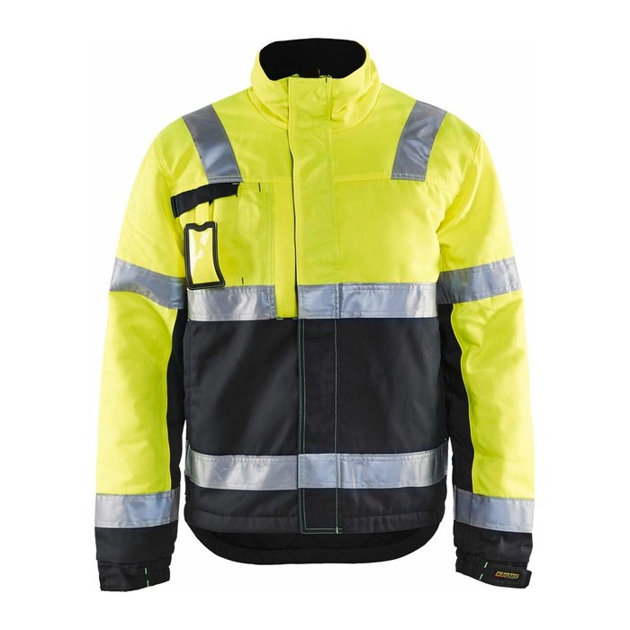 BLAKLÄDER® Herren Warnjacke Winter 4862 gelb, schwarz Größe M