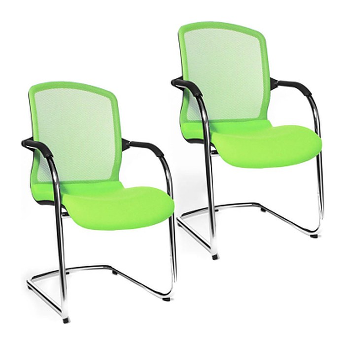 Topstar Besucherstühle Open Chair 100 OC590 T35 grün Stoff, 2 St.