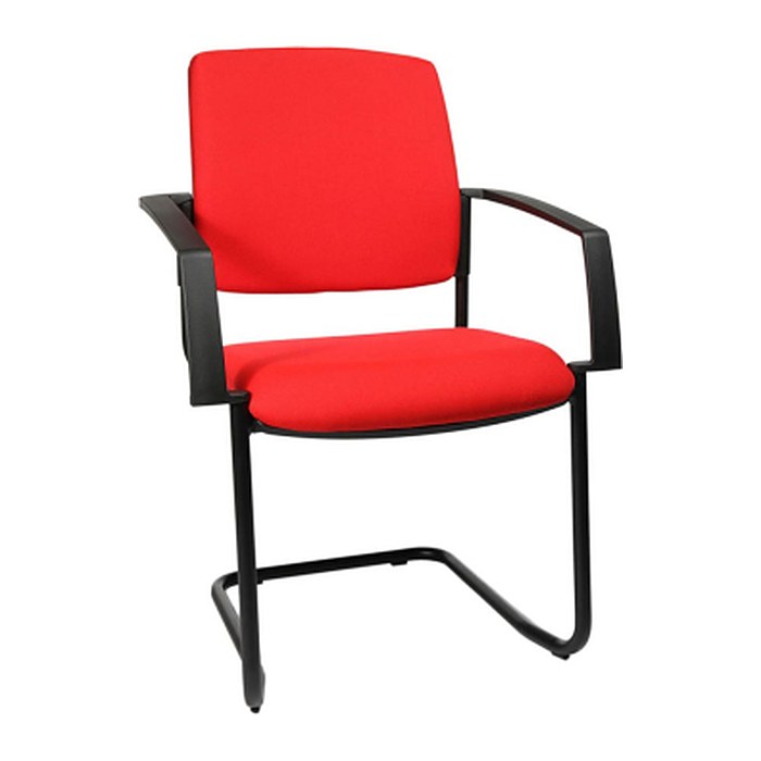 Topstar Besucherstühle BtoB 20 BB300A G21 rot Stoff, 2 St.