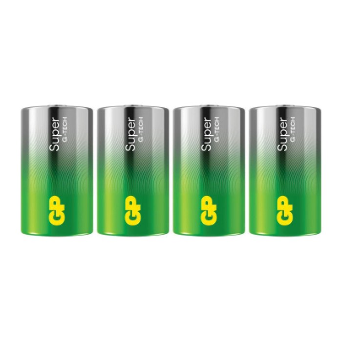 GP Batterien SUPER Alkali-Mangan Mono D 1,5 V, 4 St.