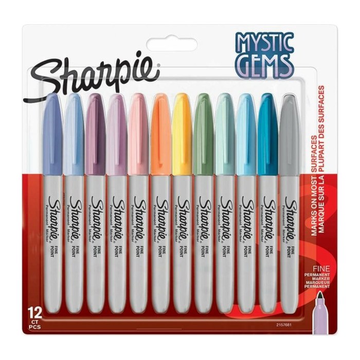 Sharpie Permanentmarker Rundspitze F 0,9mm Edelsteinfar.12er Blister