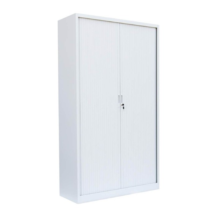 LÜLLMANN Schiebetürenschrank, 555157 signalweiß 4 Fachböden 100,0 x 45,7 x 195,0 cm