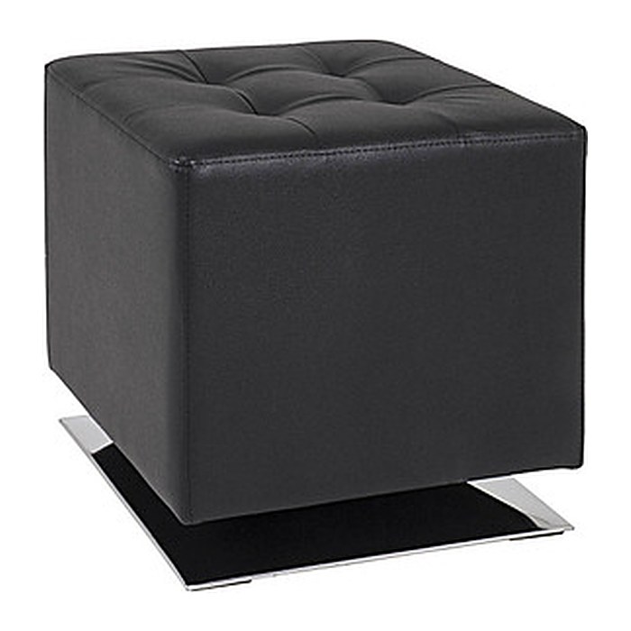 HAKU Möbel Wohnzimmer-Hocker 30588 schwarz Kunstleder, 1 St.