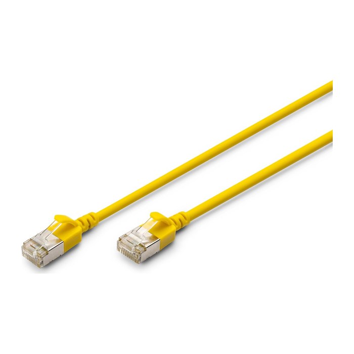 DIGITUS Patchkabel CAT 6A F/FTP Slim 1,00m gelb