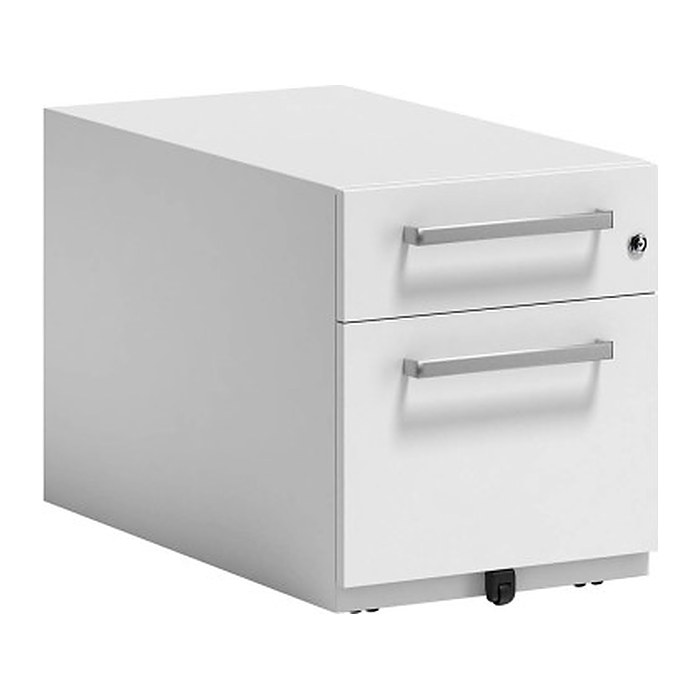 BISLEY Note Rollcontainer verkehrsweiß 2 Auszüge 42,0 x 77,5 x 49,5 cm