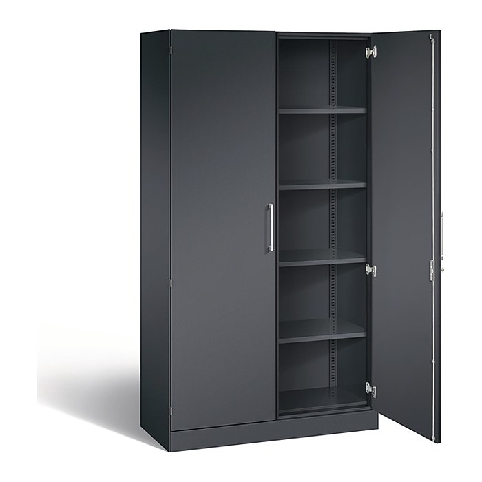 CP Stahlschrank C 3000 Asisto 141002-000 S10056 anthrazit 4 Fachböden 100,0 x 43,5 x 198,0 cm, aufgebaut, 1 St.