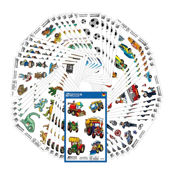 AVERY Zweckform Aufkleber-Set 59991 für Jungen, 475 Etiketten