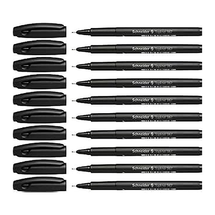 Schneider Topliner 967 Fineliner schwarz 0,4 mm, 10 St.
