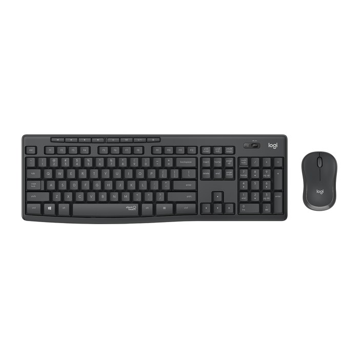 Logitech MK295 Tastatur-Maus-Set kabellos schwarz