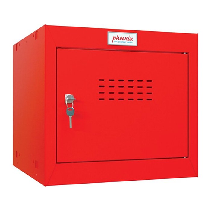 Phoenix Safe Würfelspind 44l klein Türschloss rot