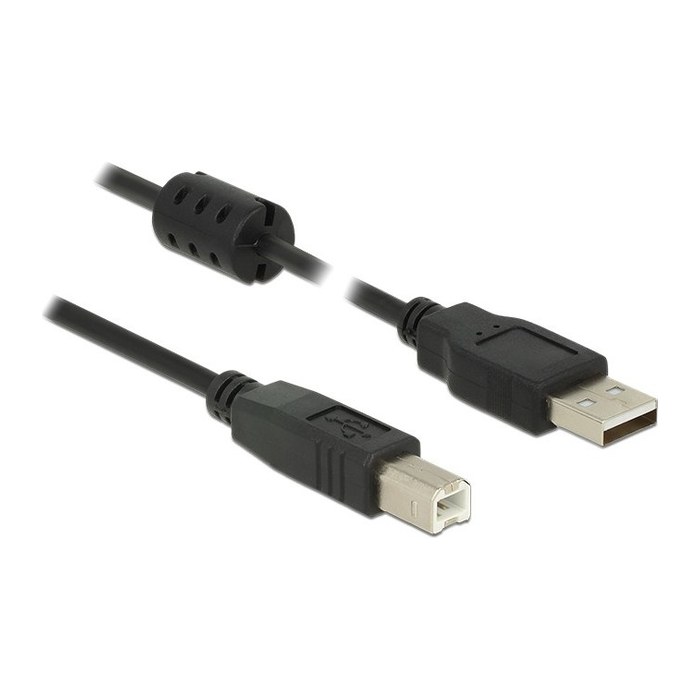 DELOCK USB Kabel A -> B St/St 2.00m schwarz