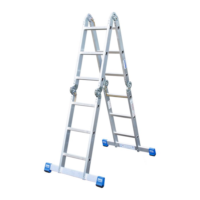 KRAUSE Gelenkleiter STABILO silber 12 Sprossen, H: 100,0 cm