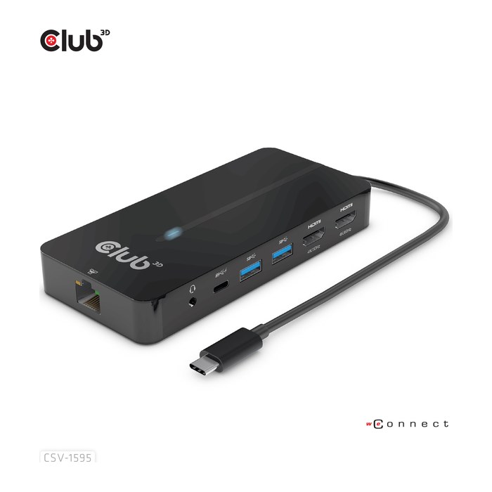 Club3D USB-C 7in1-HUB >2xHDMI/2xUSB/USB-C/LAN 4K60Hz PD100W retail