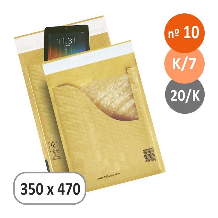aroFOL® CLASSIC Luftpolstertaschen 10/K braun für DIN B3, 50 St.