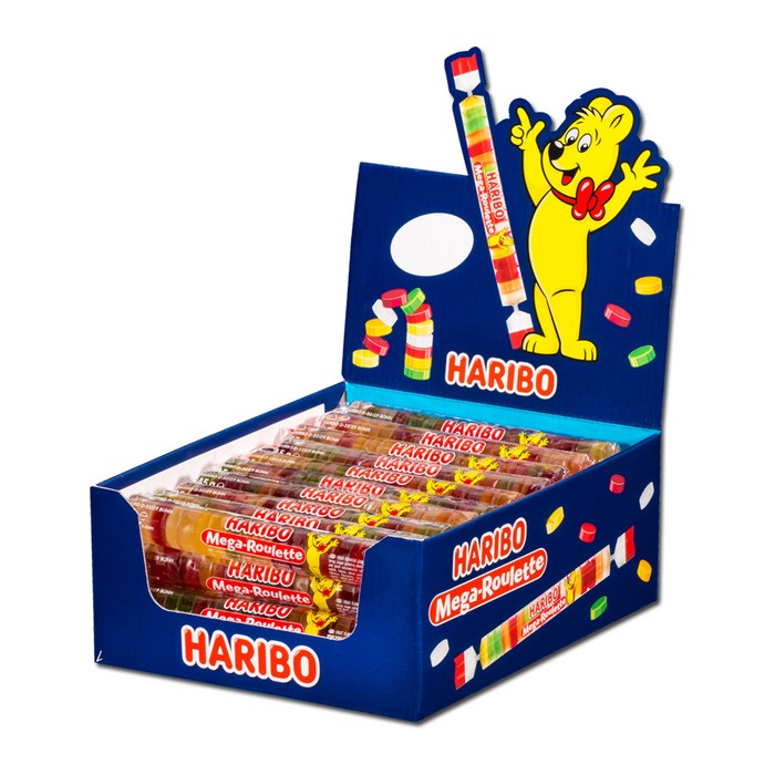 HARIBO Mega-Roulette Fruchtgummi 40 St./1,8 kg, 40 St.