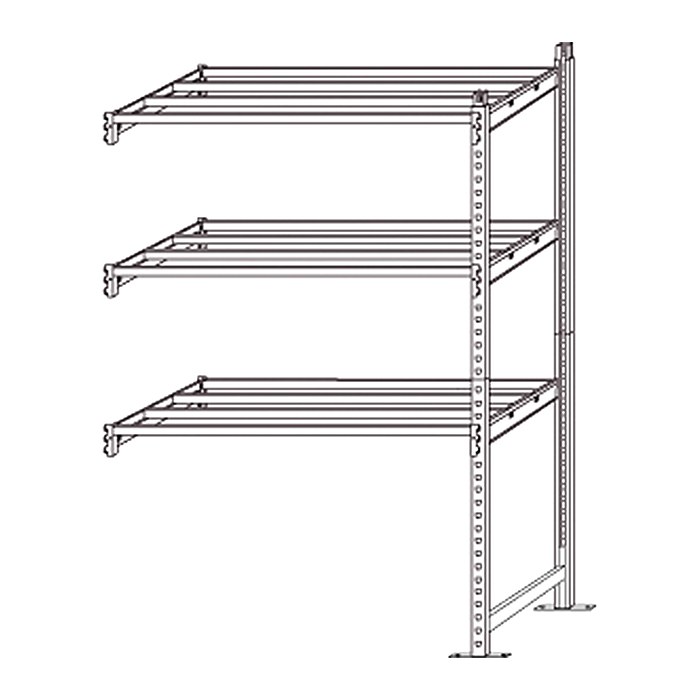 PAPERFLOW Anbau-Schwerlastregal RangEco 513S blau 100,0 x 34,0 x 200,0 cm