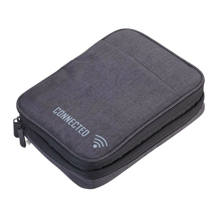 TROIKA Kabeltasche CONNECTED dunkelgrau
