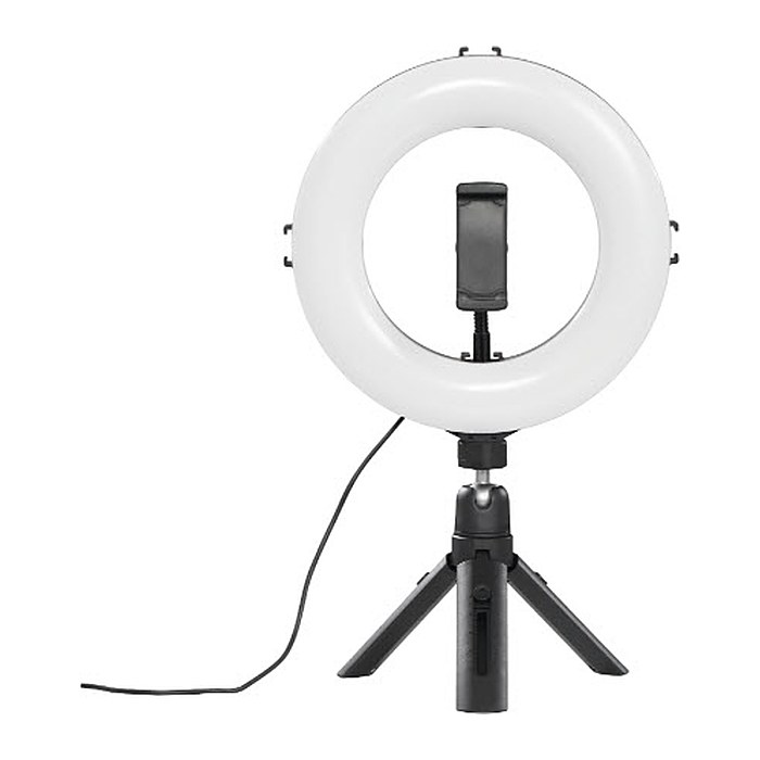 hama SpotLight Smart 80 II LED Ringlicht mit Stativ schwarz 9 Watt