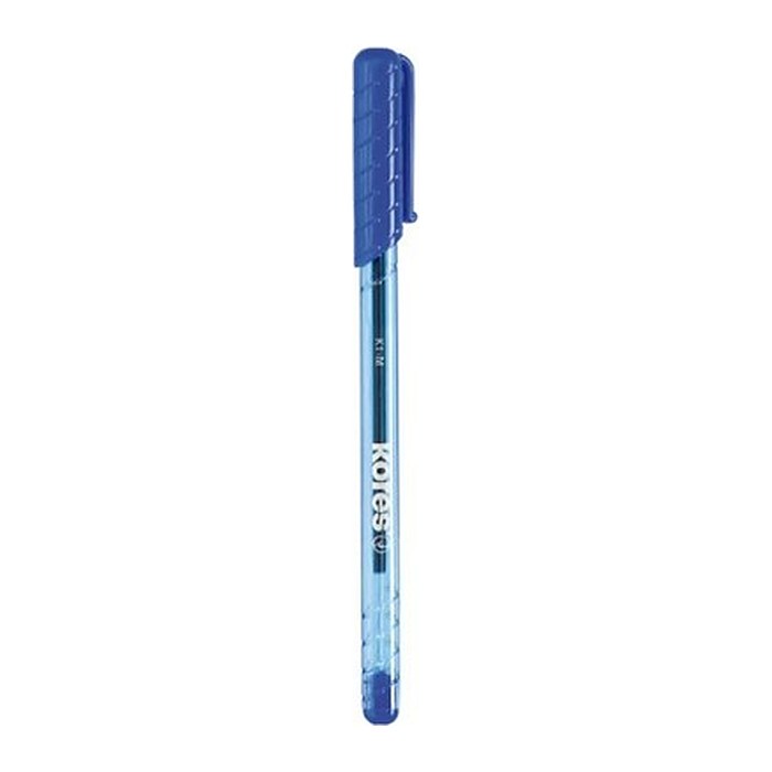 Kores® Kugelschreiber K1 transparent, Schreibfarbe: blau, 1 St.