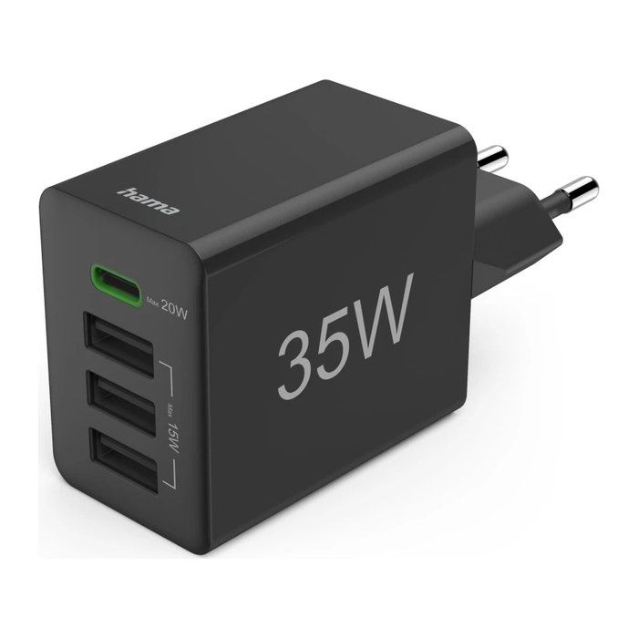 hama Mini Ladeadapter schwarz, 35 Watt