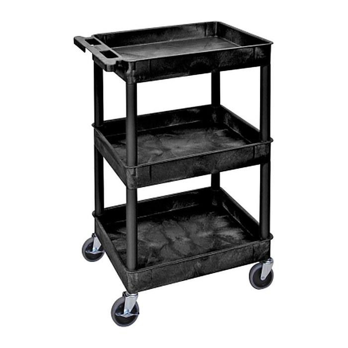 LUXOR Etagenwagen schwarz 61,0 x 46,0 x 98,0 cm