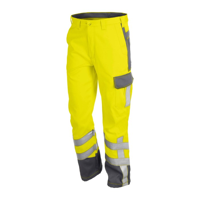 KÜBLER® unisex Warnschutzhose PSA SAFETY X7 warngelb, anthrazit Größe 50