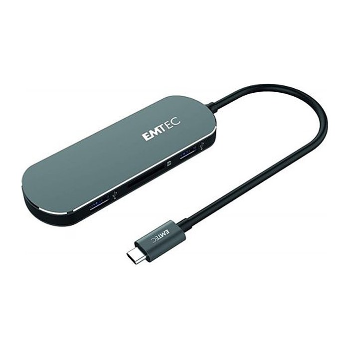 EMTEC USB-Hub T650C Type-C 3-fach schwarz