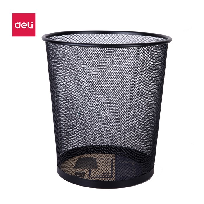 DELI Abfalleimer Mesh 12l schwarz