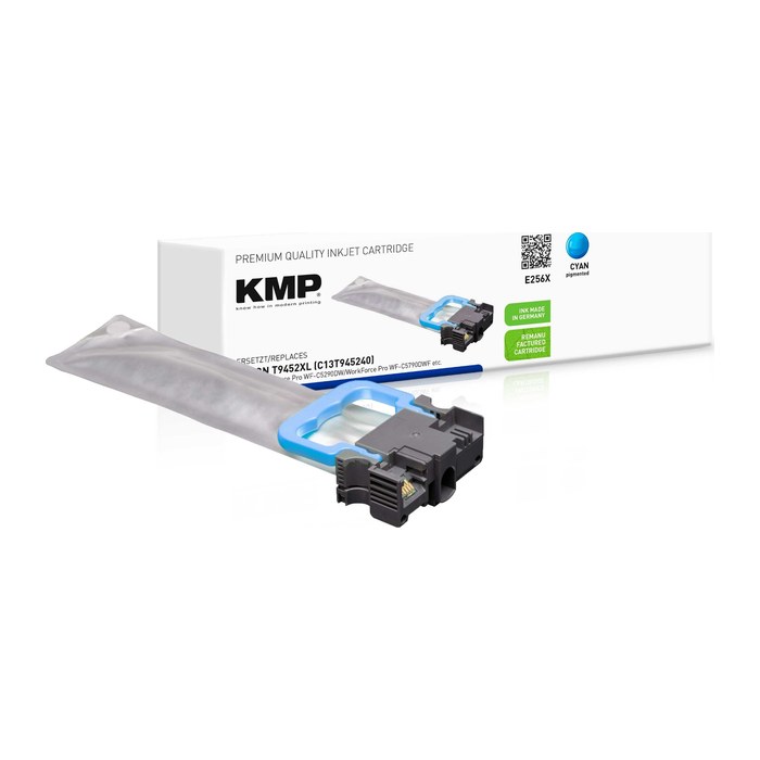 KMP E256X cyan Druckerpatrone kompatibel zu EPSON T9452