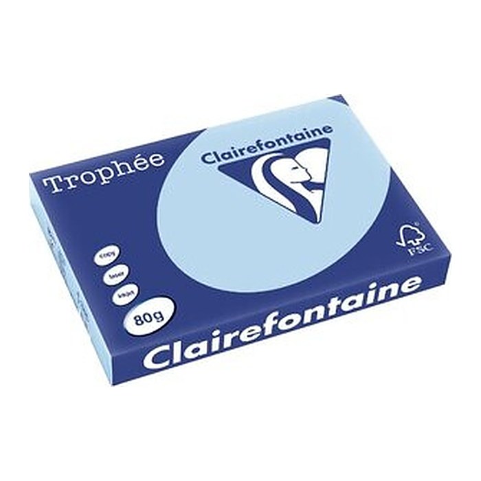 Clairefontaine Kopierpapier Trophée eisblau DIN A3 80 g/qm 500 Blatt