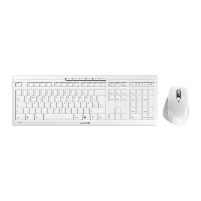 CHERRY STREAM DESKTOP COMFORT Tastatur-Maus-Set kabellos weiß