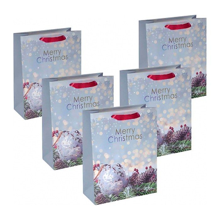 SIGEL Geschenktüten Charmful Christmas Large Motiv 26,0 x 33,0 cm, 5 St.